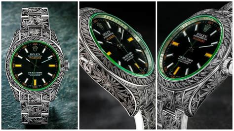 ganja rolex watch|Jewelry artist hand.